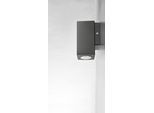Außen-Wandleuchte HEITRONIC "Galera", grau (anthrazit), B:7,6cm H:9,9cm T:9,9cm, Leuchten, Wandlampe, Außenlampe, Montageschrauben aus rostfreiem V4A-Edelstahl