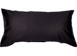Kissenbezug JANINE "Colors Mako Satin", schwarz, B:80cm L:40cm, Mako-Satin, Mako-Satin, Kissenbezüge, Kissenbezug, mit Reißverschluss, uni Kissenhülle, feinfädig, 100% Baumwolle