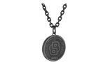 Kette mit Anhänger BOSS "DOUBLE B COIN", schwarz, Halsketten, Damen, Edelstahl, L: 70 B: 2mm, B:2mm