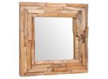 vidaXL Dekorativer Spiegel Teak 60 x 60 cm Quadratisch
