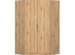 Kleiderschrank RAUCH "Eckschrank Schrank Ankleidezimmer Schlafzimmer Garderobe LAGOA", eiche artisan, B:117cm H:197cm T:117cm, Holzwerkstoff, Schränke, Kleiderschrank, voll ausgestattet viel Stauraum, optional mit Aufsatz MADE IN GERMANY