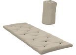 Futonmatratze KARUP DESIGN, beige (leinen), B:70cm H:5cm L:190cm, Bezug Matratze: 80% Baumwolle, 20% Polyester, Matratzen