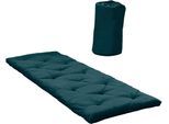 Futonmatratze KARUP DESIGN, blau (petrol), B:70cm H:5cm L:190cm, Bezug Matratze: 80% Baumwolle, 20% Polyester, Matratzen