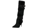 High-Heel-Stiefel STEVE MADDEN "STEVE MADDEN Stiefel Leder/Textil", Damen, Gr. 38, schwarz, Leder, Textil, Schuhe