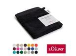 Waschhandschuh S.OLIVER "s.Oliver, Premium Qualität, 600 gr/m², auch als Sets erhältlich", schwarz, B:16cm L:21cm, Walkfrottier, Baumwolle, Handtücher, große Farbauswahl, auch als Duschtuch, Handtuch, Gästetuch