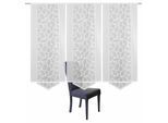 Schiebegardine HOME WOHNIDEEN "JENNA" Gr. 1, weiss (weiß), B:57cm H:160cm, Jacquard, Polyester, Gardinen, Schiebegardine, Schiebevorhang Jacquard Set, inkl. Befestigungszubehör