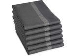 Geschirrtuch DDDDD "Barrier", grau (anthrazit), B:60cm L:65cm, 100% Baumwolle, Geschirrtücher, Geschirrtuch