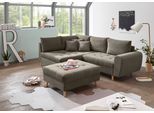 ED EXCITING DESIGN Ecksofa "Alice L-Form" mit Hocker & 3 Zierkissen