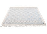Teppich TOM TAILOR HOME "Colored Macrame", blau, B:140cm H:10mm L:200cm, Schurwolle, Teppiche, Teppich, Handweb Teppich, reine Wolle, handgewebt, mit Fransen, Scandi Design