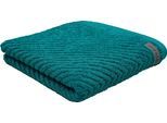 Duschtuch ROSS "Smart", grün (smaragd), B:70cm L:140cm, Frottier, Obermaterial: 100% Baumwolle, Handtücher, Uni-Rippe mit Velourslabel