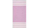 Strandtuch EGERIA "Pestemal", pink (schwarz pink), B:80cm L:180cm, gewebte Ware, Baumwolle, Handtücher, 80x180 cm, mit Fransen