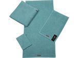 Gästehandtuch ROSS "Smart", blau (lagune), B:30cm L:50cm, Frottier, Obermaterial: 100% Baumwolle, Handtücher, Uni-Rippe mit Velourslabel