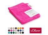Waschhandschuh S.OLIVER "s.Oliver, Premium Qualität, 600 gr/m², auch als Sets erhältlich", pink, B:16cm L:21cm, Walkfrottier, Baumwolle, Handtücher, große Farbauswahl, auch als Duschtuch, Handtuch, Gästetuch