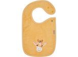 Lätzchen STERNTALER "Druckknopf Giraffe Kaya", Baby, gelb (ocker), Baumwolle, Lätzchen