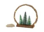 ECD-Germany Weihnacht Figur Jute Kreis , Naturfarben , Holz , 34x30x7.5 cm , Dekoration, Weihnachtsdekoration