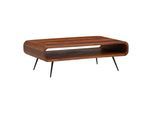 KADIMA DESIGN Massivholz Wohnzimmertisch, Modern & elegant, Sheeshamholz, Staufach