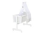 Komplettwiegenset 'Heartbreaker', 40 x 90 cm, weiß, Stubenwagen mit Feststellfunktion, inkl. Ausstattung