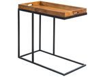 KADIMA DESIGN Beistelltisch aus Massivholz und Metall, Platzsparend, Vielseitig, Sheesham.