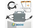 TSUN Mikro-Wechselrichter 800 W TSOL-MS800 für Balkonkraftwerk, IP67 wetterfest, Plug-&-Play Installation, 2 MPPT, Bluetooth & WIFI, inkl. 5 m Anschlusskabel, Micro Inverter
