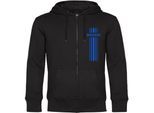 multifanshop Kapuzen Sweatshirt Jacke - Magdeburg - Streifen - Druck blau - Jacke