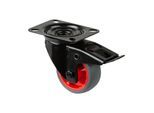 BS Rollen Lenkrolle L820.B44.081.03 mit Platte, Ø 80 B 32mm, 100kg TPR)