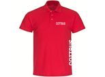 multifanshop Poloshirt - Cottbus - Brust & Seite - Druck weiß - Polo