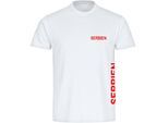 multifanshop Kinder T-Shirt - Serbien - Brust & Seite - Druck rot - Kind