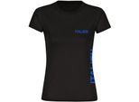 multifanshop Damen T-Shirt - Italien - Brust & Seite - Druck blau - Frauen