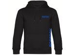 multifanshop Kapuzen Sweatshirt - Rostock - Brust & Seite - Druck blau - Hoodie