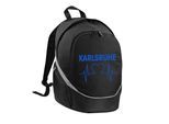 multifanshop Rucksack - Karlsruhe - Herzschlag - Druck blau - Tasche