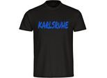 multifanshop Kinder T-Shirt - Karlsruhe - Textmarker - Druck blau - Kind