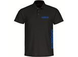 multifanshop Poloshirt - Saarbrücken - Brust & Seite - Druck blau - Polo