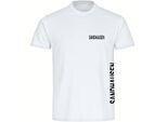 multifanshop Herren T-Shirt - Sandhausen - Brust & Seite - Druck schwarz - Männer