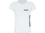 multifanshop Damen T-Shirt - Sandhausen - Brust & Seite - Druck schwarz - Frauen