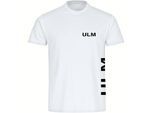 multifanshop Herren T-Shirt - Ulm - Brust & Seite - Druck schwarz - Männer
