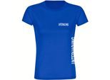 multifanshop Damen T-Shirt - Unterhaching - Brust & Seite - Druck weiß - Frauen