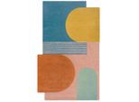 Abstrakt-Geometrischer Wollteppich THAMES LILY - Kadima Design KADIMA DESIGN