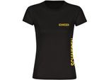 multifanshop Damen T-Shirt - Schweden - Brust & Seite - Druck gelb - Frauen
