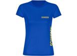 multifanshop Damen T-Shirt - Schweden - Brust & Seite - Druck gelb - Frauen