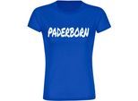 multifanshop Damen T-Shirt - Paderborn - Textmarker - Druck weiß - Frauen