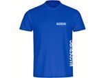 multifanshop Herren T-Shirt - Magdeburg - Brust & Seite - Druck weiß - Männer