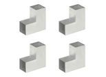 vidaXL Pfostenverbinder 4 Stk. L-Form Verzinktes Metall 91 x 91 mm