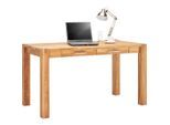 Linea Natura Schreibtisch, Wildeiche, Holz, Wildeiche, massiv, 2 Schublade(n) Schubladen, rechteckig, eckig, 140x70x76 cm, Arbeitszimmer, Schreibtische, Bürotische