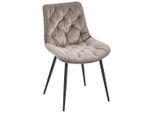 Livetastic Stuhl, Grau, Holz, Metall, Textil, Pappel, Sperrholz, Füllung: Schaumstoff, Rundrohr, 52x85x59 cm, Bsci, Esszimmer, Stühle, Esszimmerstühle, Vierfußstühle