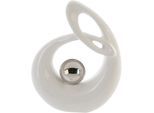Wanddekoobjekt GILDE "Skulptur Life", weiss (weiß), B:17cm H:22cm T:7cm, Keramik, Wanddekoobjekte, Wanddekoobjekt