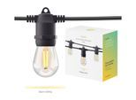 HOMBLI LED Gartenleuchte "String Light 12 LEDs 5m", schwarz (schwarz, transparent), 12, Leuchten, LED Gartenleuchte