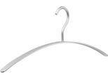 Kleiderbügel PIEPERCONCEPT "Bond", silber (silberfarben), B:45cm H:17cm T:2cm, Aluminium, Kleiderbügel, Kleiderbügel