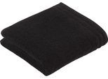 Badetuch VOSSEN "Calypso Feeling", schwarz, B:50cm L:100cm, Walkfrottee, Obermaterial: 100% Baumwolle, Handtücher, Badetuch, mit schmaler Bordüre, aus 100% hochwerter Baumwolle, Vegan, einfarbig