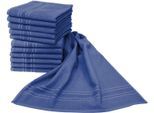 Handtücher DYCKHOFF "Saphir Friseurhandtücher", blau (royal), B:47cm L:85cm, Frottier, Frottier, Handtücher, Farbecht und besonders strapazierfähig, 47x85 cm