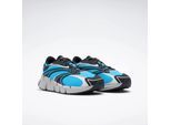Laufschuh REEBOK "ZIG HYPNOTICA", Damen, Gr. 42, core schwarz, barely grau, future cyan, Synthetik, Textil, Schuhe Laufschuh